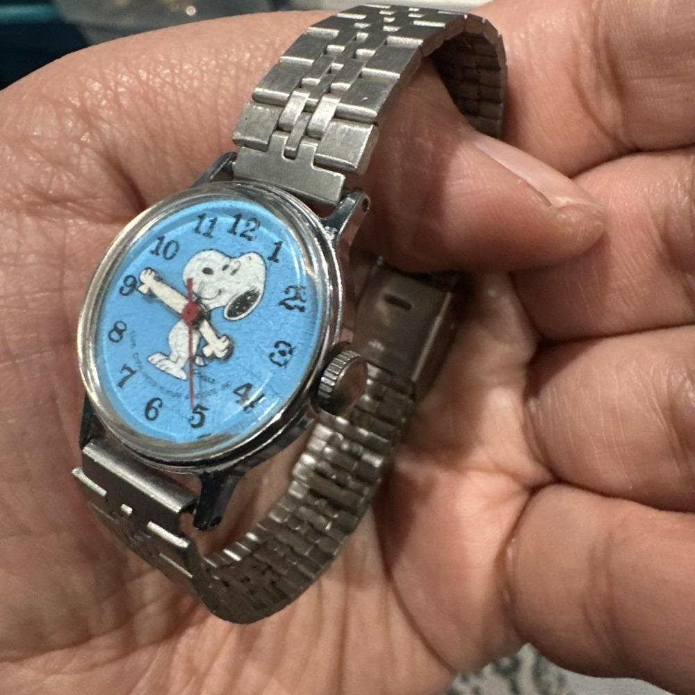 Working 1958 United Feature Syndicate Peanut Watch Manual Wind 24mm Fit 6.5 Rare - Picture 9 of 11